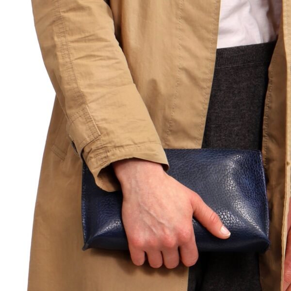 ESSENTIAL POUCH FIG SUEDED EMBOSSED CROC - Image 3