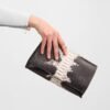 FOLDOVER CLUTCH VINTAGE BLACK EMBOSSED GATOR - Image 3